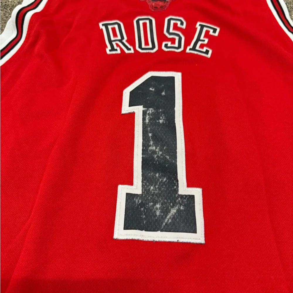 Adidas Derrick Rose Chicago Bulls Jersey Men’s 2XL‎ Red #1 2012 +2 Length